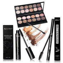 perfect combination of eye makeup 12 Colors Professional Nude Eye Shadow Mascara Eyeliner Make up Set EF8