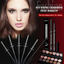 perfect combination of eye makeup 12 Colors Professional Nude Eye Shadow Mascara Eyeliner Make up Set EF8