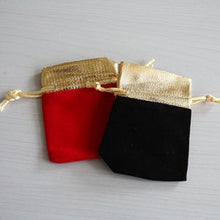 Red Black Velvet Drawstring Pouch Jewelry Bag Packaging Jewelry Holder  Wedding Gift Bag 8 7*6 8cm EF8