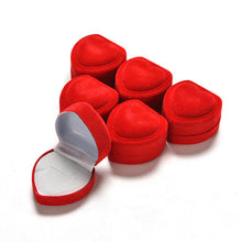 Red Heart Shaped Ring Box Mini Cute Red Carrying Cases For Rings Display Box Jewelry Packaging s EF8
