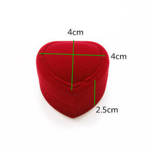 Red Heart Shaped Ring Box Mini Cute Red Carrying Cases For Rings Display Box Jewelry Packaging s EF8