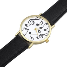 Relojes Mujer Casual Musical Notes Women Men Leather Band Analog Quartz Dial Wristwatch As Gift Relogio feminino EF8