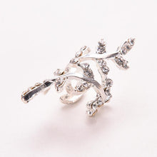 Retro Crystal Earings Warp Clip Ear Clip Women's Jewelry Rhinestone Leaf Ear Cuff Earrings EF8