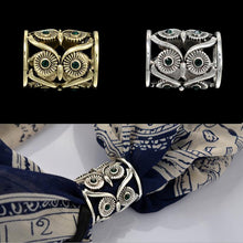 Retro Owl Scarf Buckle Crystal Scarf Holder Wedding Hollow Out Belt Brooches Clips Pins Bronze Sliver Jewelry EF8