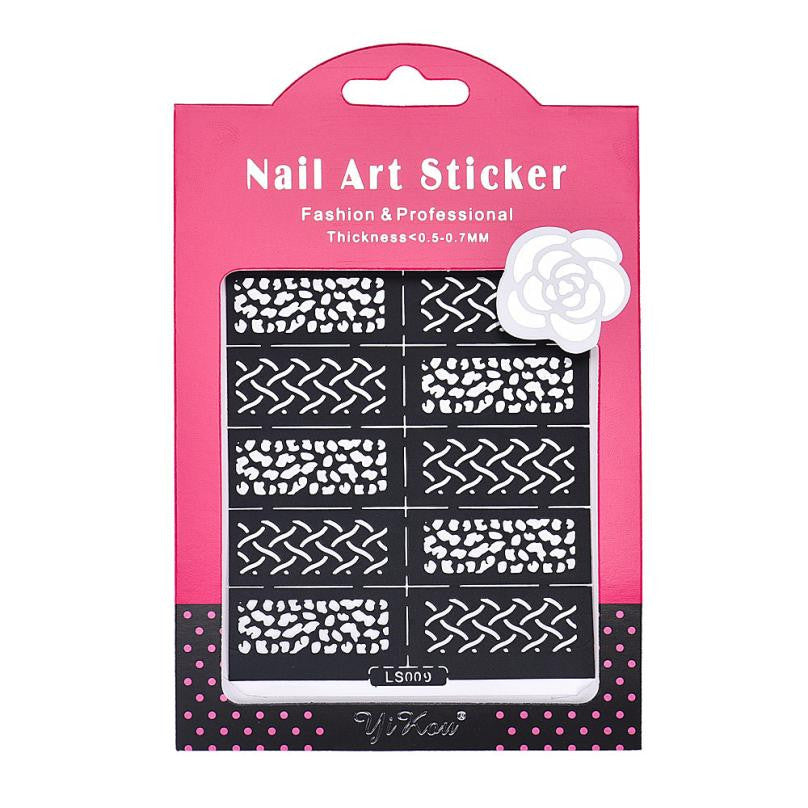 Reusable Stamping Tool DIY Nail Art Hollow Template Stickers Stamp Stencil Guide EF8