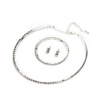 Rhinestone Crystal Choker Necklace Earrings   Bracelet Wedding Jewelry Sets Earrings Necklaces Bracelet Jewelry Sets EF8