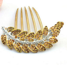 Rhinestone Purple Hair Accessories Floral Hair Clips Hairpin Hair Stick Leaves Jewelry EF8