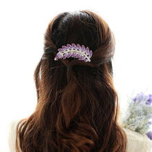 Rhinestone Purple Hair Accessories Floral Hair Clips Hairpin Hair Stick Leaves Jewelry EF8
