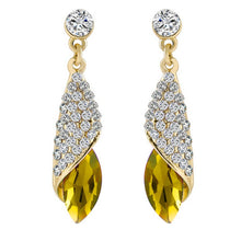 Rhinestone Water Drop Elegant Charm Earring Jewelry 5 Colors Women Statement Crystal Earrings EF8