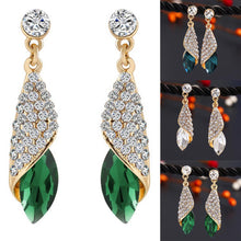 Rhinestone Water Drop Elegant Charm Earring Jewelry 5 Colors Women Statement Crystal Earrings EF8