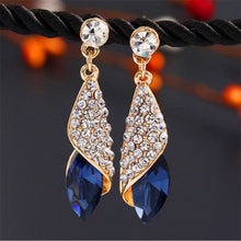 Rhinestone Water Drop Elegant Charm Earring Jewelry 5 Colors Women Statement Crystal Earrings EF8