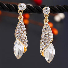 Rhinestone Water Drop Elegant Charm Earring Jewelry 5 Colors Women Statement Crystal Earrings EF8