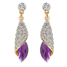 Rhinestone Water Drop Elegant Charm Earring Jewelry 5 Colors Women Statement Crystal Earrings EF8