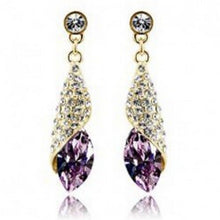 Rhinestone Water Drop Elegant Charm Earring Jewelry 5 Colors Women Statement Crystal Earrings EF8