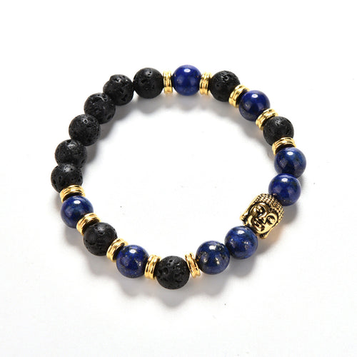 Rope Chain Natural Stone For Men   Women Jewelry S Elastic Charm Bracelet Mujer Tiger Eye Stone Buddha Beads Bracelet EF8