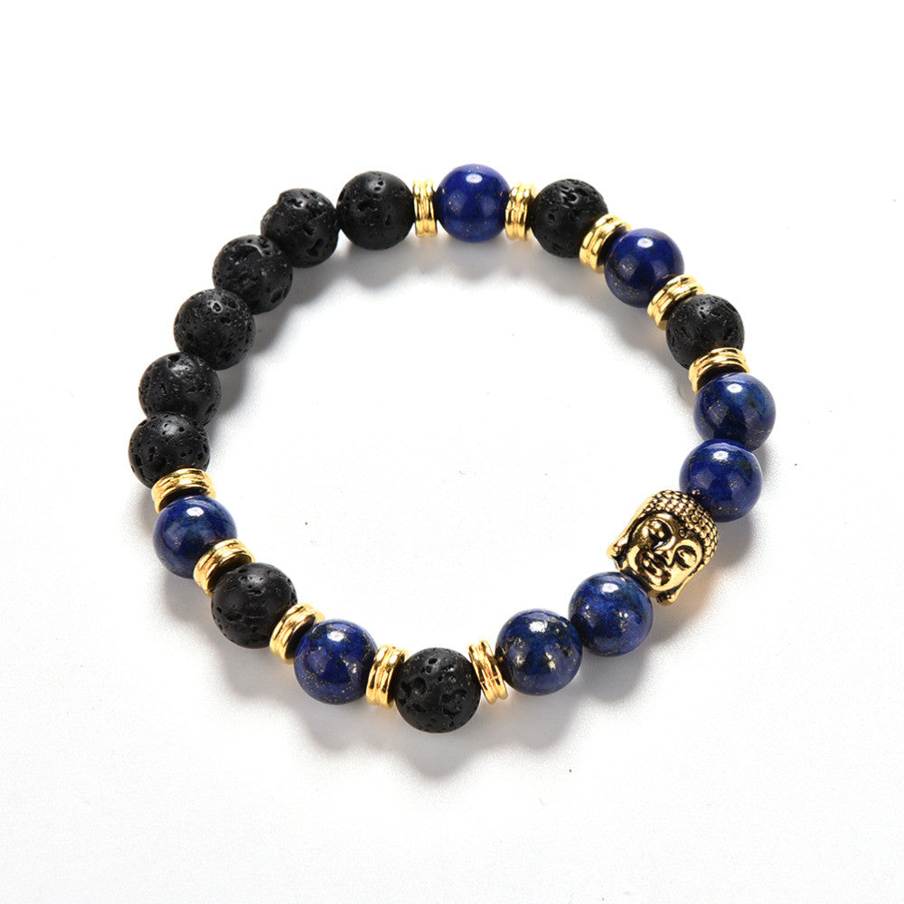 Rope Chain Natural Stone For Men   Women Jewelry S Elastic Charm Bracelet Mujer Tiger Eye Stone Buddha Beads Bracelet EF8