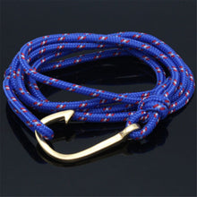 Rope Fish Hook Bracelet for Men Wrap Hook bracelet men bracelet Black   Red Hook bracelet EF8