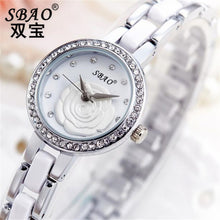 Flower Style Sliver Watch Watch Women Diamond Wristwatch Ladies Watch ClockWristwatches Stainless Watch EF8