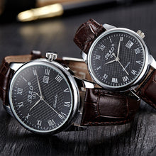 FashionLeisure Women Men Business Leather Stainless Steel Quartz Date Wrist Watch Gift for Lovers relogio masculino EF8