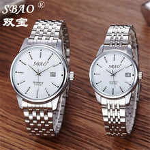 FashionS-A012A Women Men Business Stainless Steel Quartz Calendar Date Wristwatch Gift for Lovers relogio masculino EF8