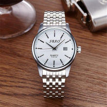 FashionS-A012A Women Men Business Stainless Steel Quartz Calendar Date Wristwatch Gift for Lovers relogio masculino EF8