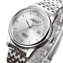 FashionS-A012A Women Men Business Stainless Steel Quartz Calendar Date Wristwatch Gift for Lovers relogio masculino EF8