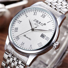 FashionWomen Men Business Stainless Steel Quartz Date Calendar Wrist Watch Gift for Lovers relogio masculino EF8