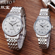 FashionWomen Men Business Stainless Steel Quartz Date Calendar Wrist Watch Gift for Lovers relogio masculino EF8