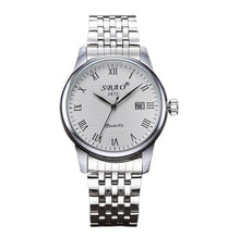 FashionWomen Men Business Stainless Steel Quartz Date Calendar Wrist Watch Gift for Lovers relogio masculino EF8