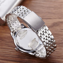 FashionWomen Men Business Stainless Steel Quartz Date Calendar Wrist Watch Gift for Lovers relogio masculino EF8