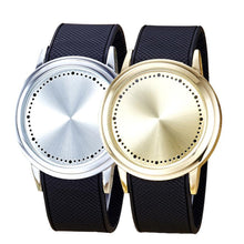 FashionWomen Men Fashion Couple Touch Screen Circular Pattern Ssilicone Band LED Wrist Watch Gift for Lovers EF8