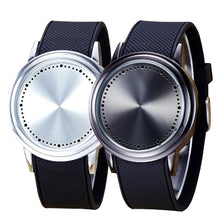 FashionWomen Men Fashion Couple Touch Screen Circular Pattern Ssilicone Band LED Wrist Watch Gift for Lovers EF8