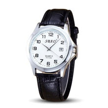 FashionWomen Men Retro Calendar Couple High-grade Business Belt Watch Gift for Lovers relogio masculino EF8