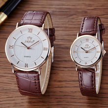 FashionWomen Men Retro Simple Temperament Couple High-grade Business Belt Watch Gift for Lovers relogio masculino EF8
