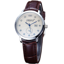 Fashion Women Men Retro Simple Temperament Calendar Couple High-grade Business Belt Watch Gift for Lovers relogio masculino EF8