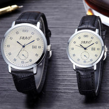 Fashion Women Men Retro Simple Temperament Calendar Couple High-grade Business Belt Watch Gift for Lovers relogio masculino EF8