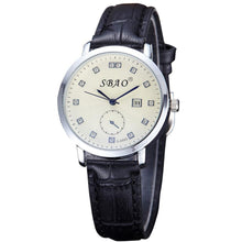 Fashion Women Men Retro Simple Temperament Calendar Couple High-grade Business Belt Watch Gift for Lovers relogio masculino EF8