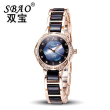 Glod women Ladies dress quartz watch Elegant Fashion Mother Of Pearl Dial bracelet watch montre femme relogio feminino EF8