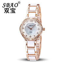 Glod women Ladies dress quartz watch Elegant Fashion Mother Of Pearl Dial bracelet watch montre femme relogio feminino EF8
