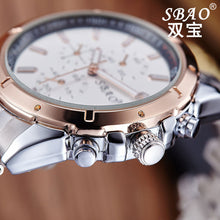 Luxury Men's Circular Dial 3 Movement Stainless Steel Strap Quartz Wrist Watch Men Business Quartz-Watch Relogio Masculino EF8