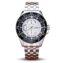 Luxury Men's Circular Dial 3 Movement Stainless Steel Strap Quartz Wrist Watch Men Sports Quartz-Watch Relogio Masculino EF8