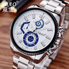 Luxury Men's Watch Stainless Steel Band Waterproof Quartz Business Wristwatch Men Sports Quartz-Watch Relogio Masculino EF8