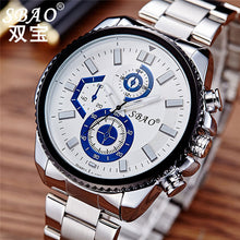 Luxury Men's Watch Stainless Steel Band Waterproof Quartz Business Wristwatch Men Sports Quartz-Watch Relogio Masculino EF8