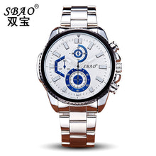 Luxury Men's Watch Stainless Steel Band Waterproof Quartz Business Wristwatch Men Sports Quartz-Watch Relogio Masculino EF8