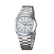 Luxury Men watch stainless steel double calendar quartz watch luminous waterproof Business Quartz-Watch Relogio Masculino EF8