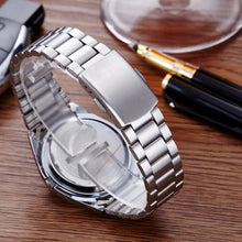 Luxury Men watch stainless steel double calendar quartz watch luminous waterproof Business Quartz-Watch Relogio Masculino EF8