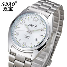 Luxury Men watch stainless steel double calendar quartz watch luminous waterproof Business Quartz-Watch Relogio Masculino EF8