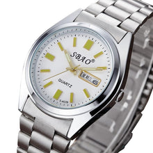 Luxury Men watch stainless steel double calendar quartz watch luminous waterproof Business Quartz-Watch Relogio Masculino EF8