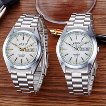 Luxury Men watch stainless steel double calendar quartz watch luminous waterproof Business Quartz-Watch Relogio Masculino EF8