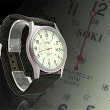 Fashion Sport Outdoor Men's Date Quartz Analog Wrist Watch Military Sports Canvas Strap Unisex Army Style Watch Homme Reloj EF8